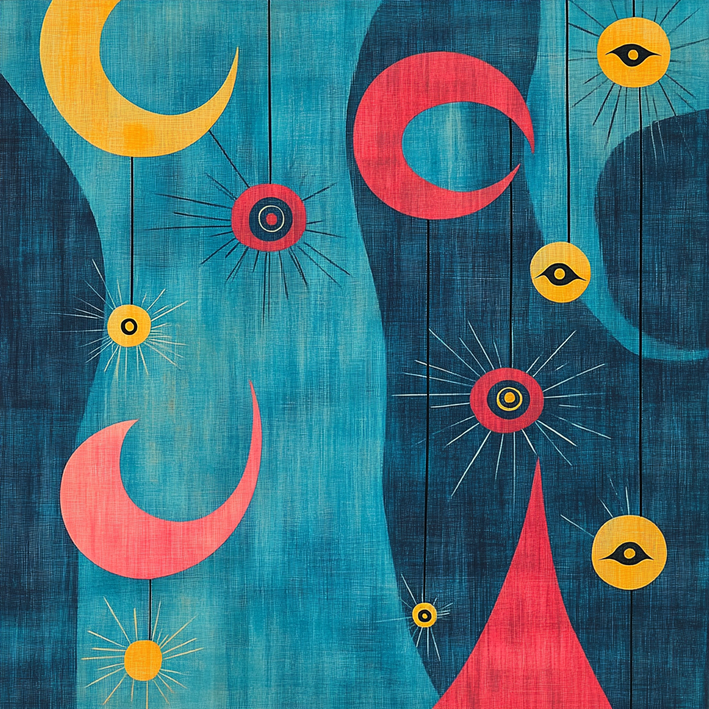 Joan Miró Inspired Starry Lullaby paint by number