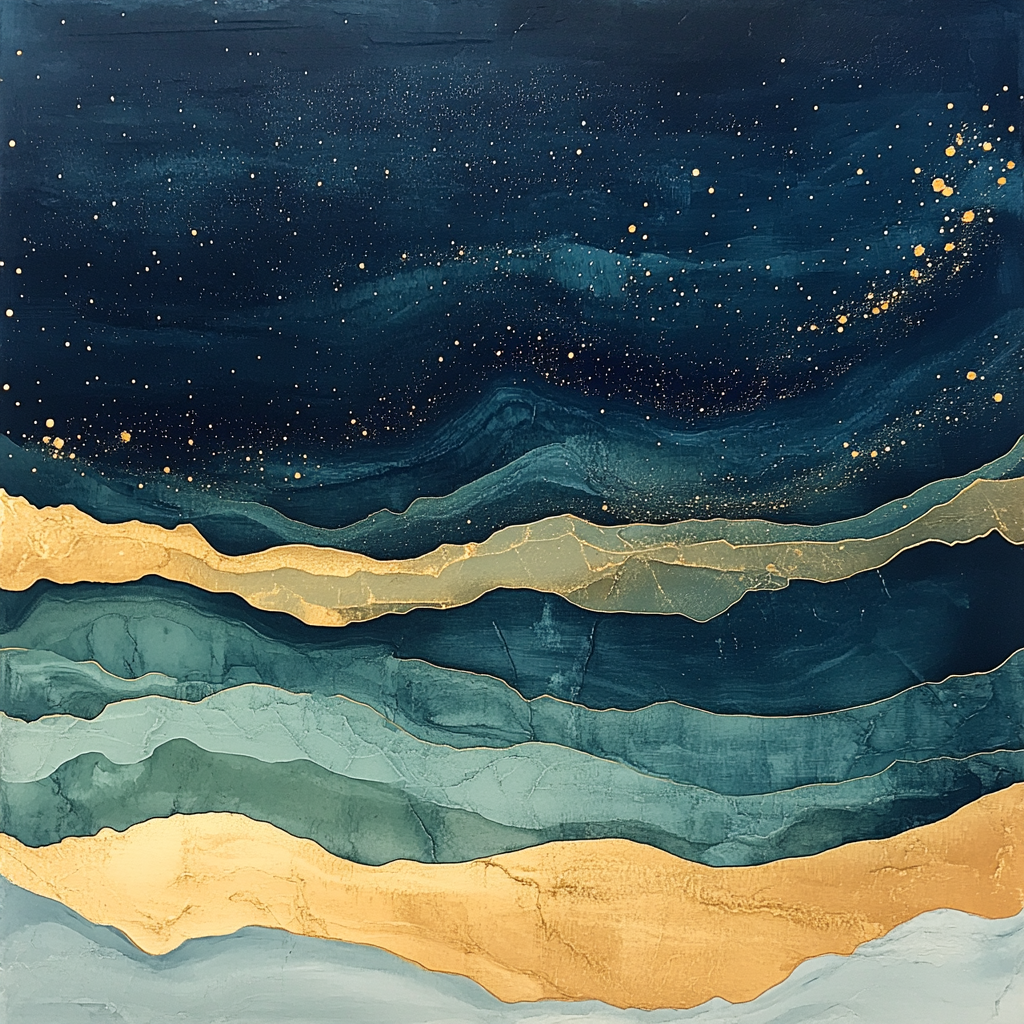 Max Ernst Inspired Celestial Tide DIY paint by numbers