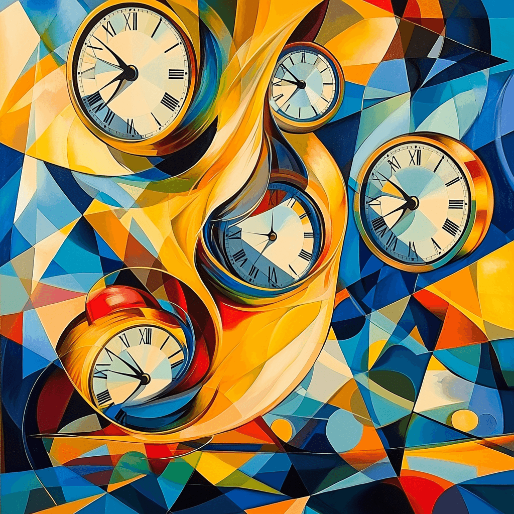 Salvador Dali Inspired Time's Reflection Number Painting