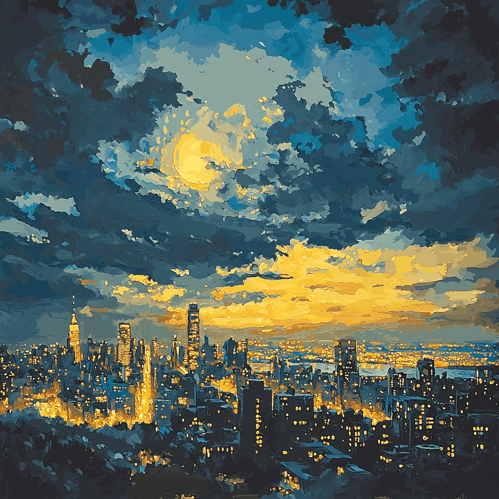 Hopper Inspired Dazzling Nightscape DIY Paint By Numbers
