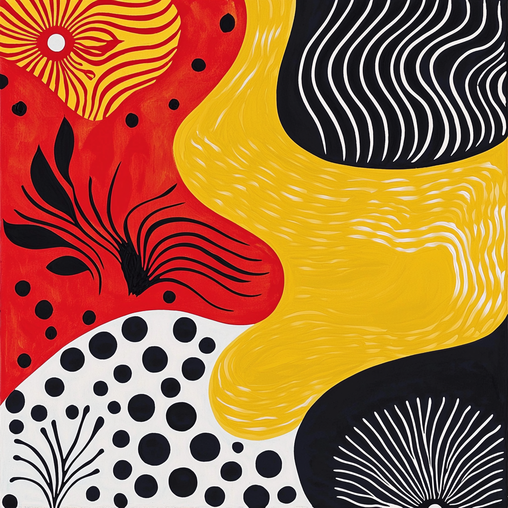 Yayoi Kusama Inspired Flow Of Color Paint By Number