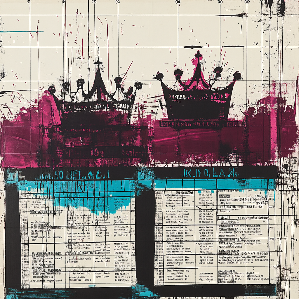 Jean-Michel Basquiat Inspired Noise Of Markets Numbered painting kits