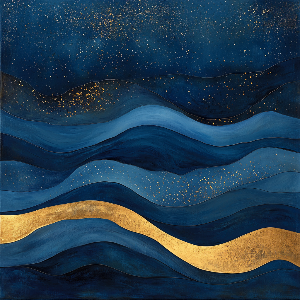 Gustav Klimt Inspired Harmonic Tides Painting Number Kit
