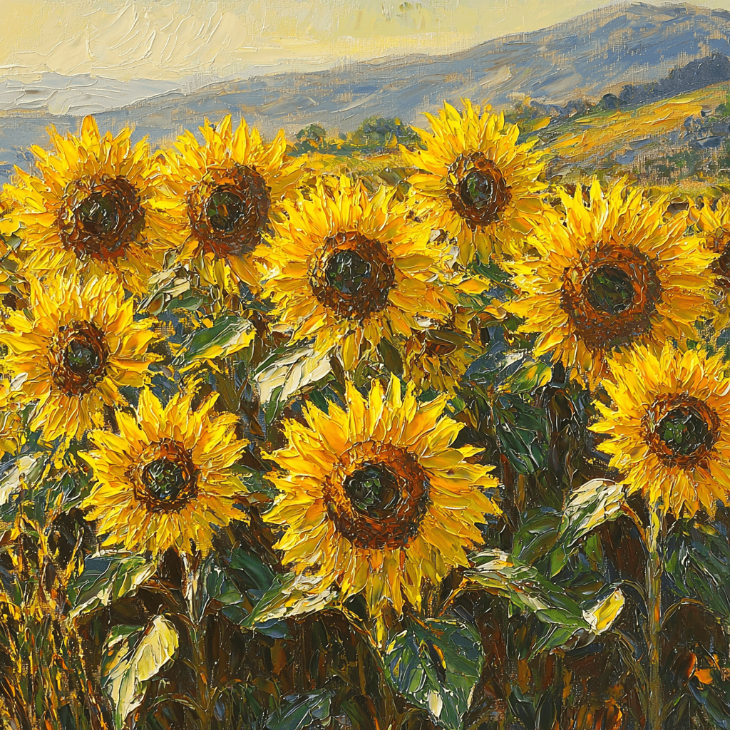 Claude Monet Inspired Serenade Of Sunflowers Paint By Numbers