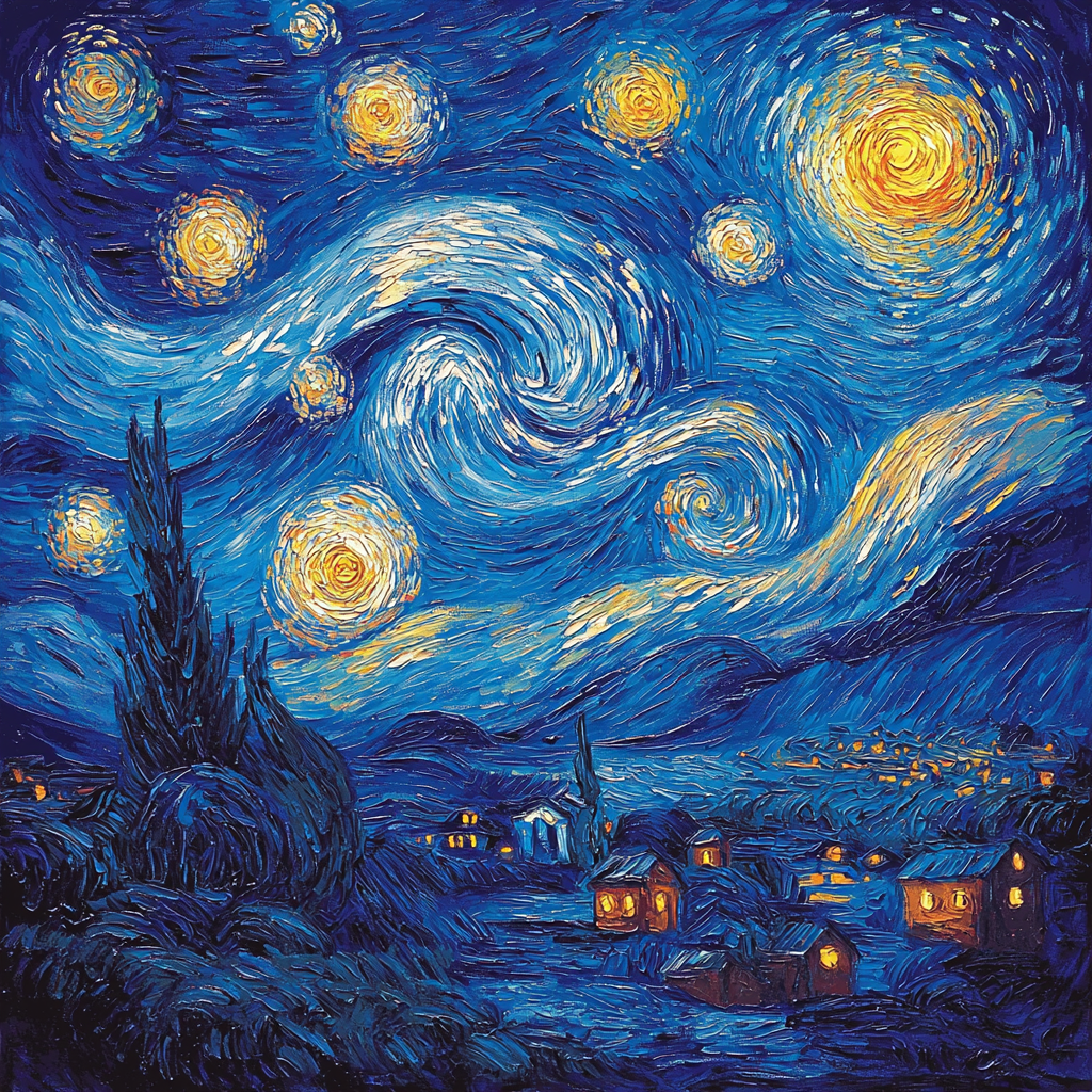Vincent Van Gogh Inspired Night Sky Wonder Paint By Numbers Art