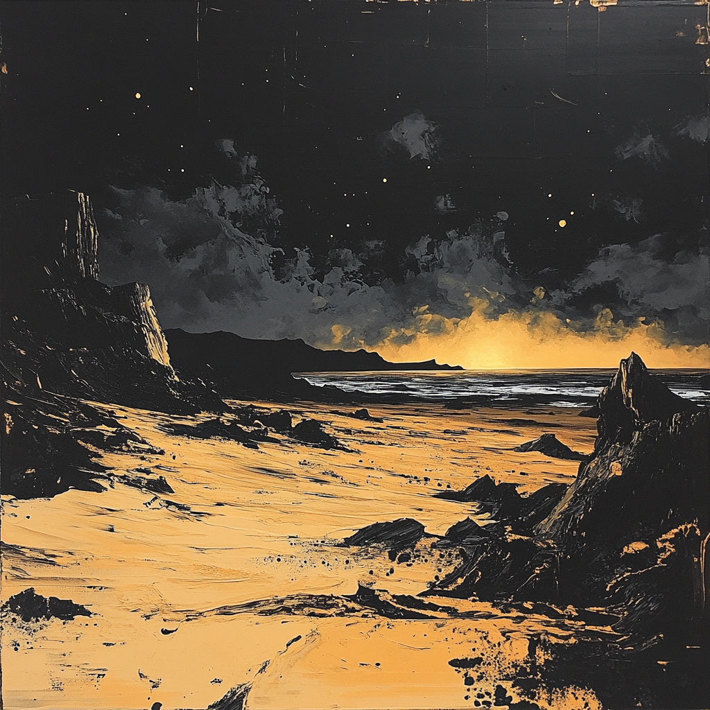 Francisco Goya Inspired Midnight Dunes In Umber Painting by numbers kit