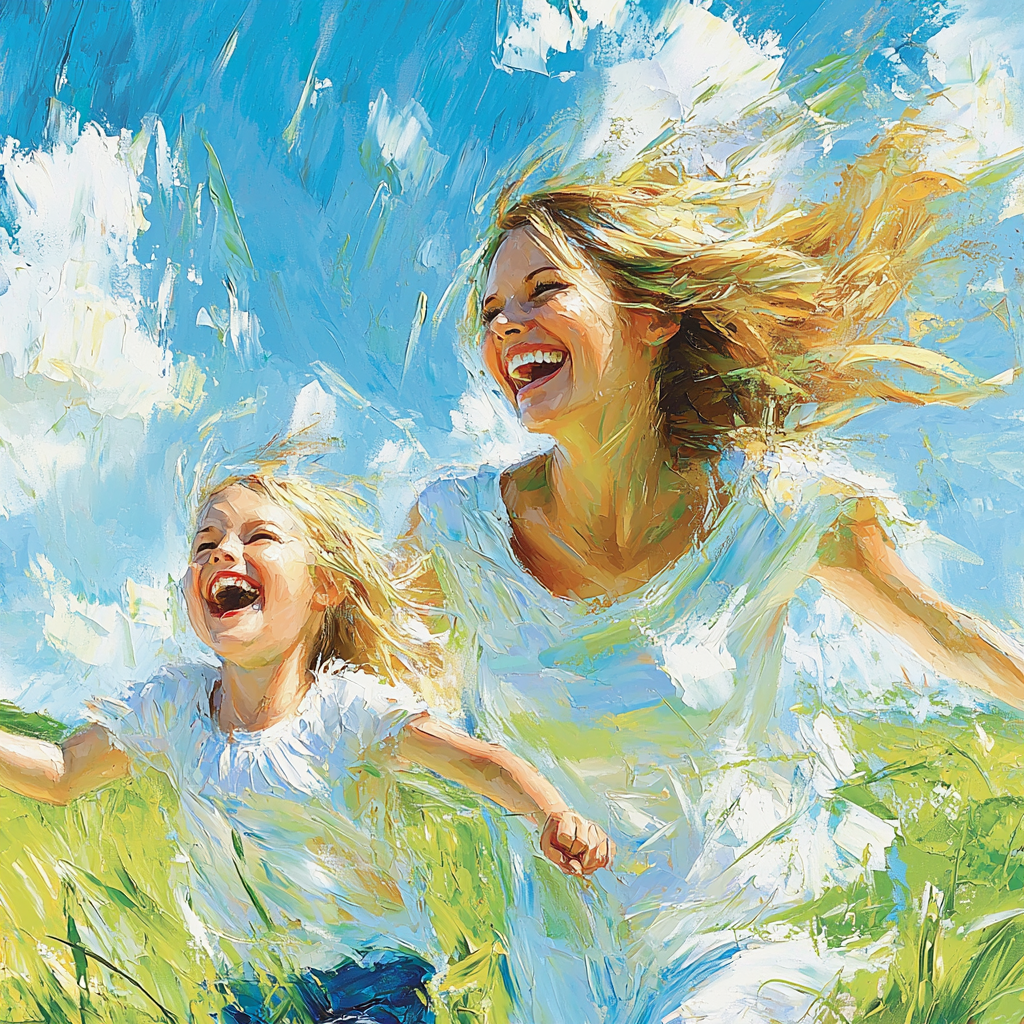 Echoes Of Childhood Laughter Paint By Color