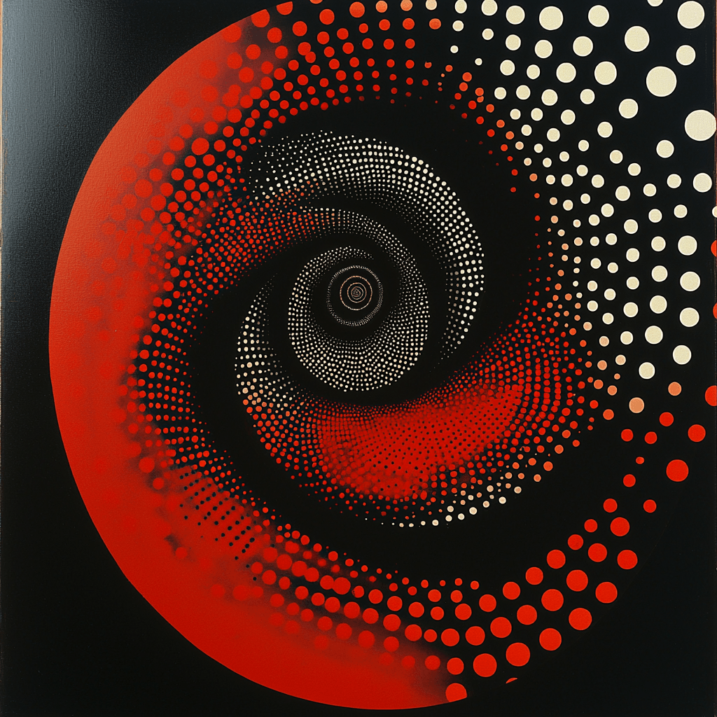 Yayoi Kusama Inspired Vortex Of Infinity Number Painting