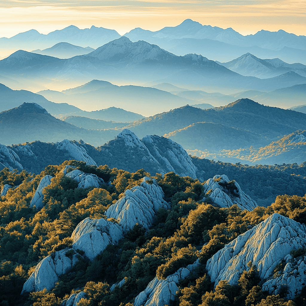 Michelangelo Inspired Serenity Of Timeless Peaks Paint By Numbers Art