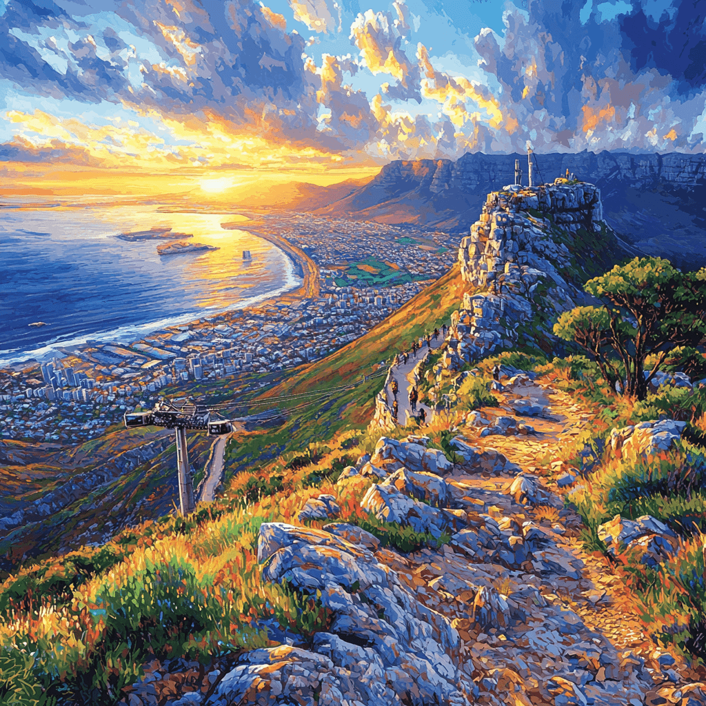 Table Mountain Aerial Cableway Paint By Numbers