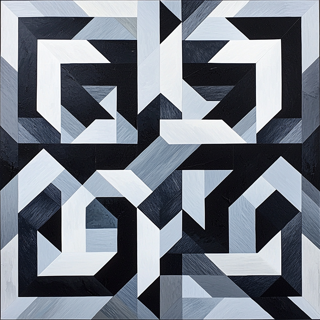 M.C. Escher Inspired Geometric Reverberations Numbered Painting Kits