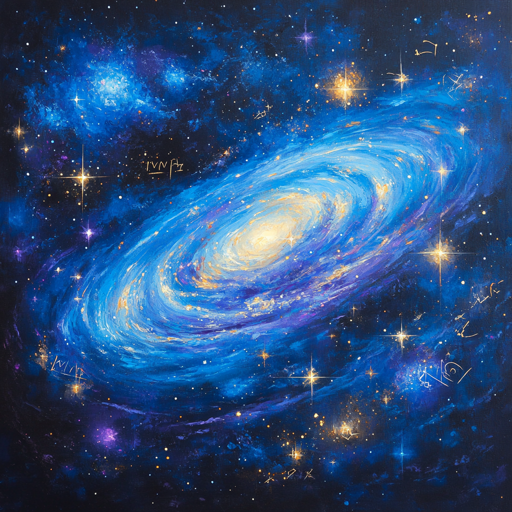 Leonardo Da Vinci Inspired Cosmic Reflections paint by color