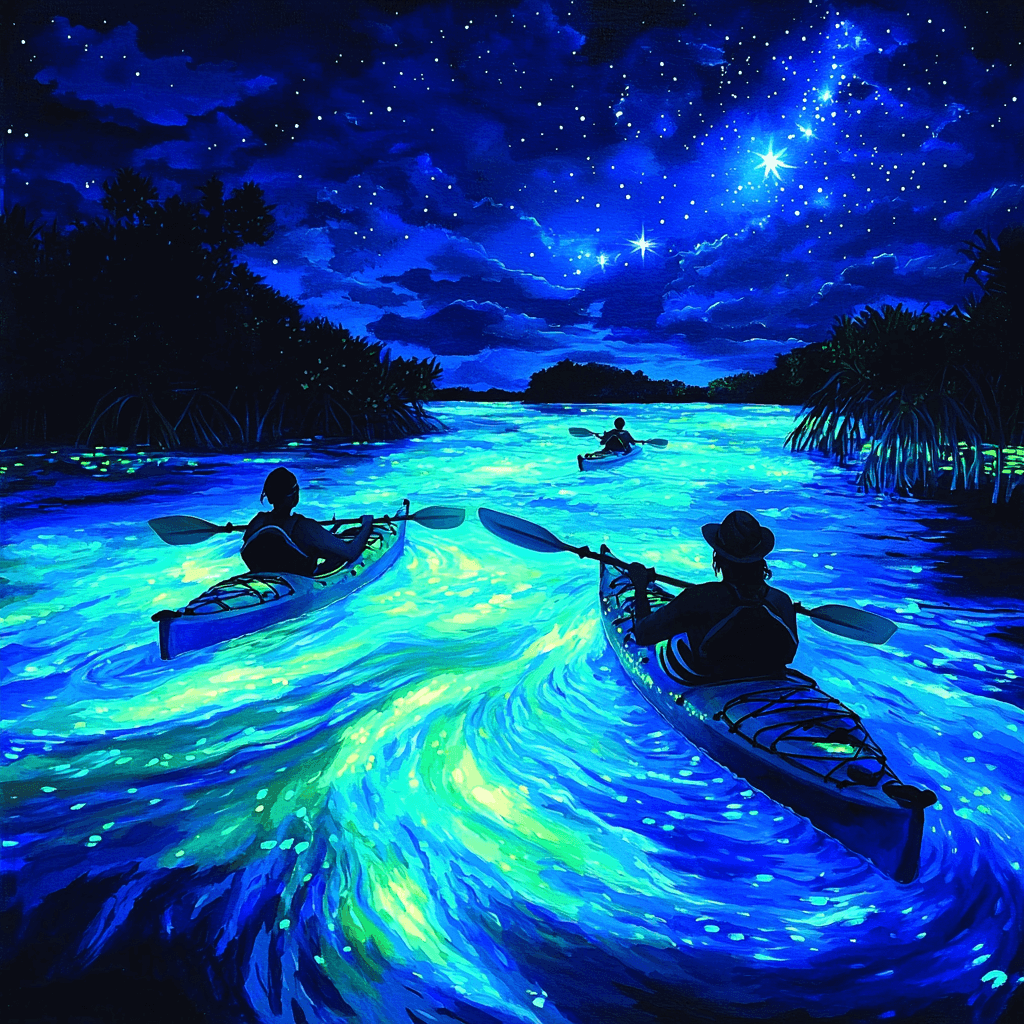 Bioluminescent Bay - Vieques, Puerto Rico Paint By Numbers Kits