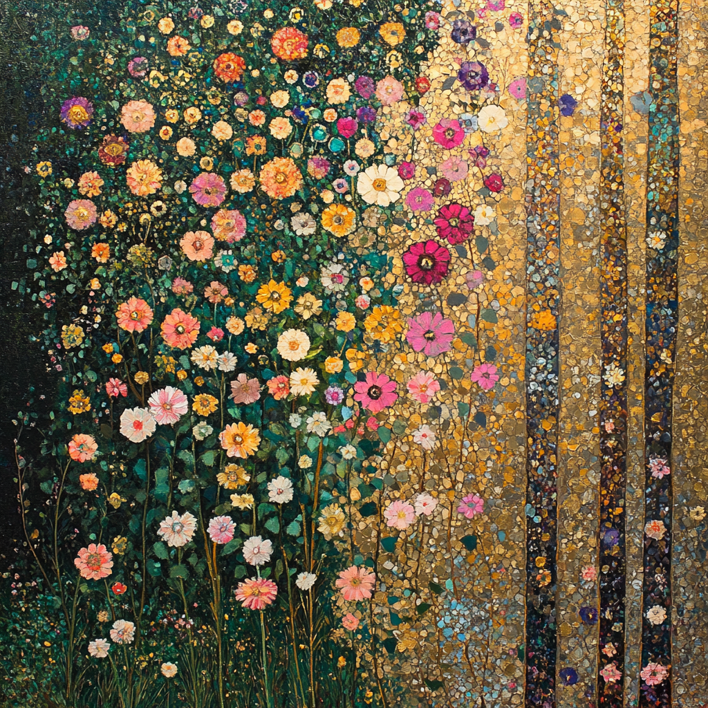 Klimt Inspired Floral Fantasy Paint by numbers art