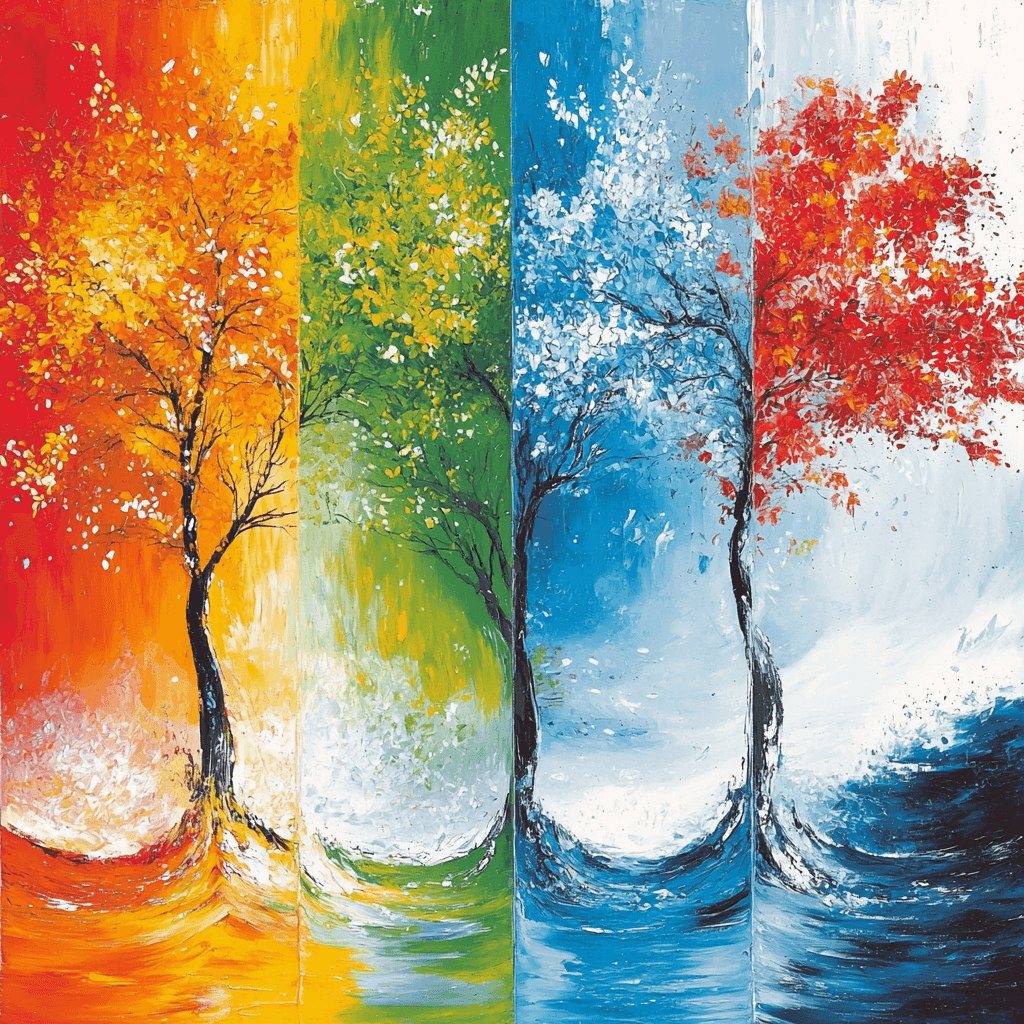 Alma Thomas Inspired Dynamic Dance Of Seasons Numbered Painting Kits