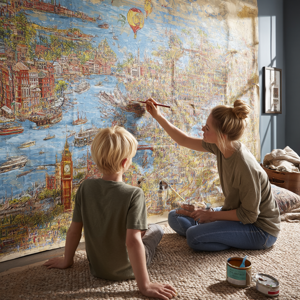 Exploring The World Together Number Painting