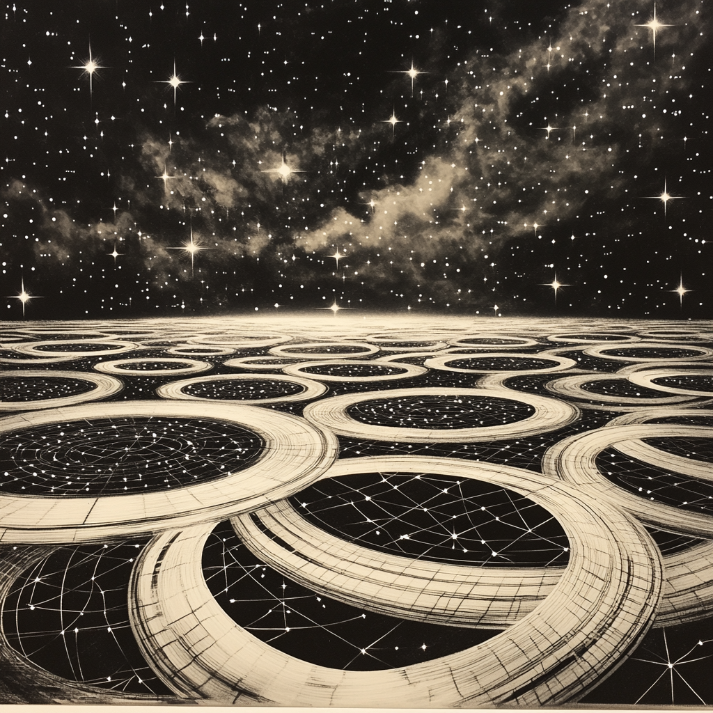 M.C. Escher Inspired Celestial Tessellation Loop painting number kit