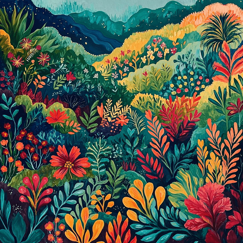 Frida Kahlo Inspired Garden Of Resilience Paint By Color