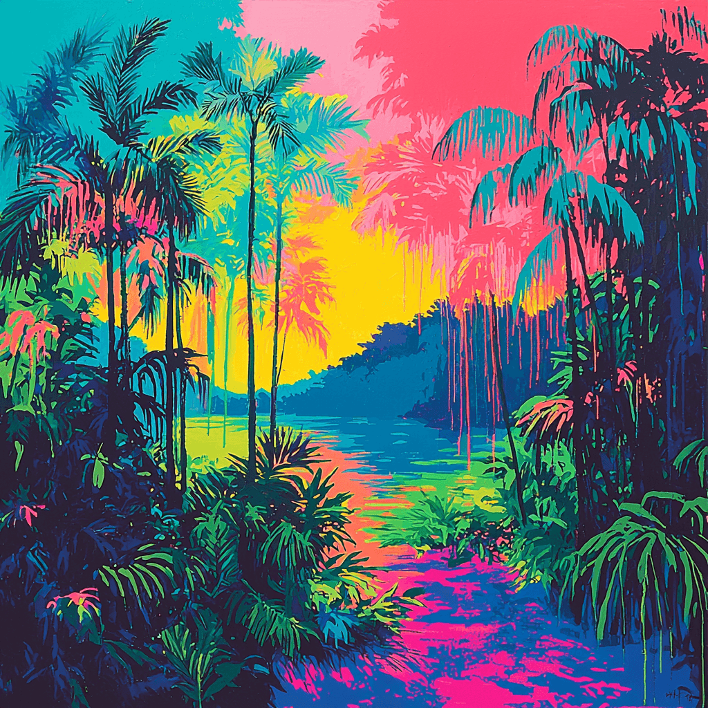 Damien Hirst Inspired Neon Jungle Paint By Numbers