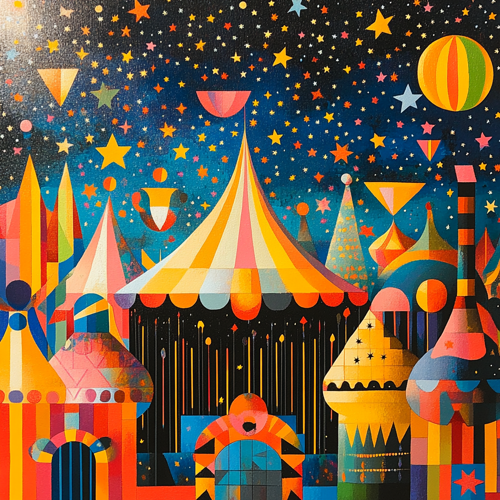Miro Inspired Cosmic Circus DIY paint by numbers