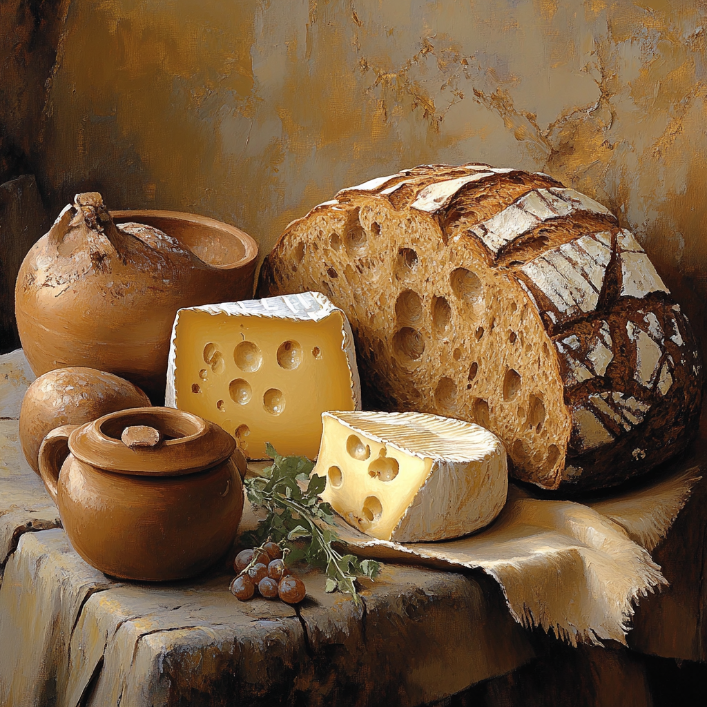 Gustave Courbet Inspired Rustic Still Life Paint by numbers art