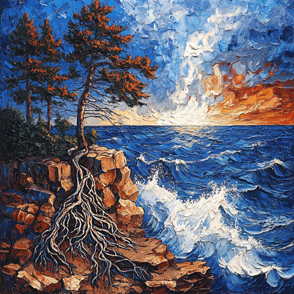 Arthur Lismer Inspired Georgian Bay Gales paint by color