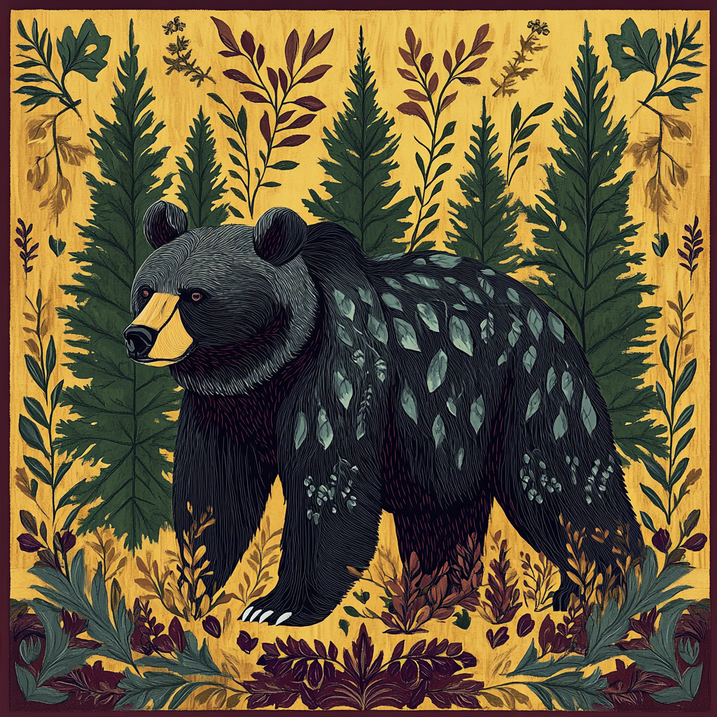 Norval Morrisseau Inspired Bear Of The Forest Spirit Numbered painting kits