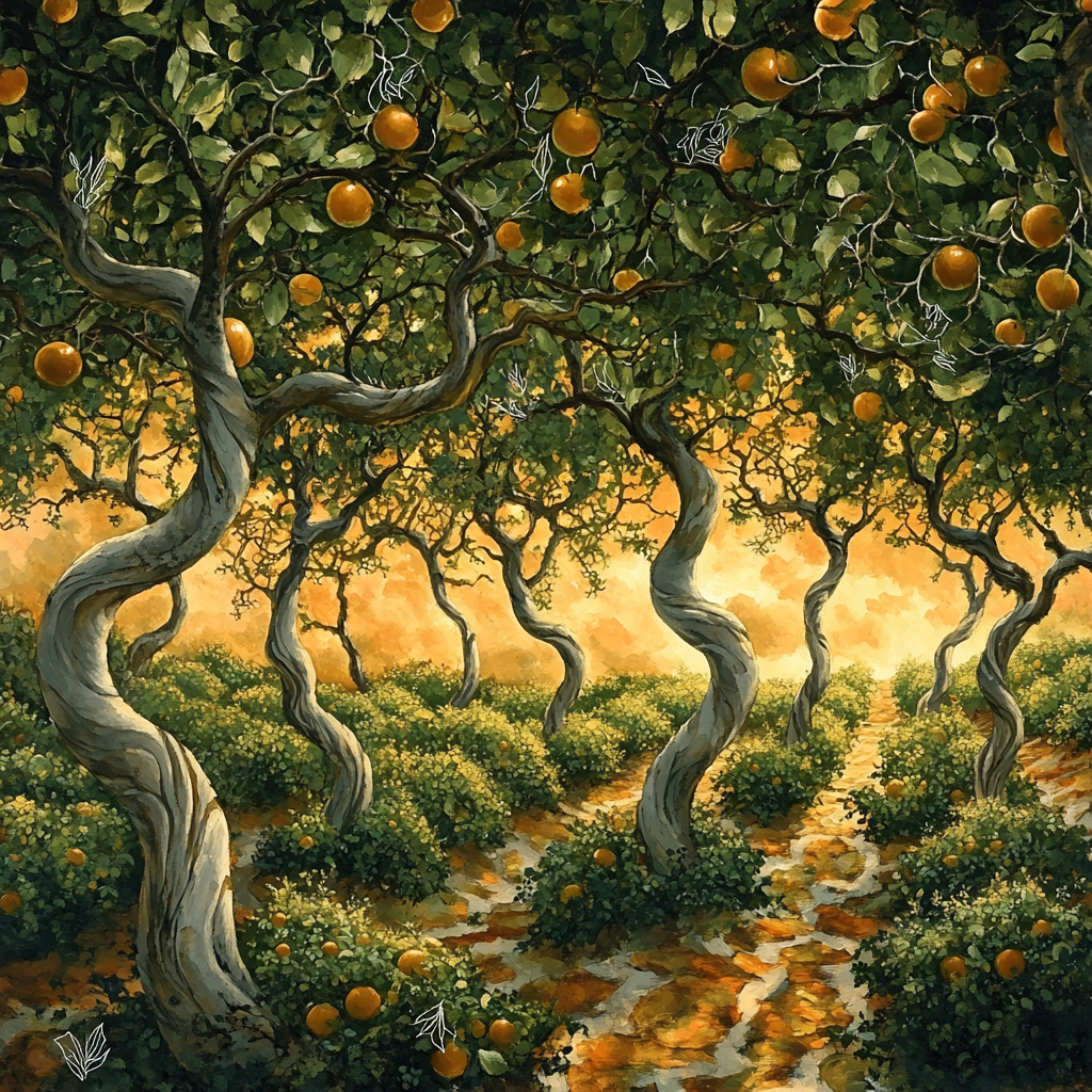 Michelangelo Inspired Celestial Orchard painting number kit