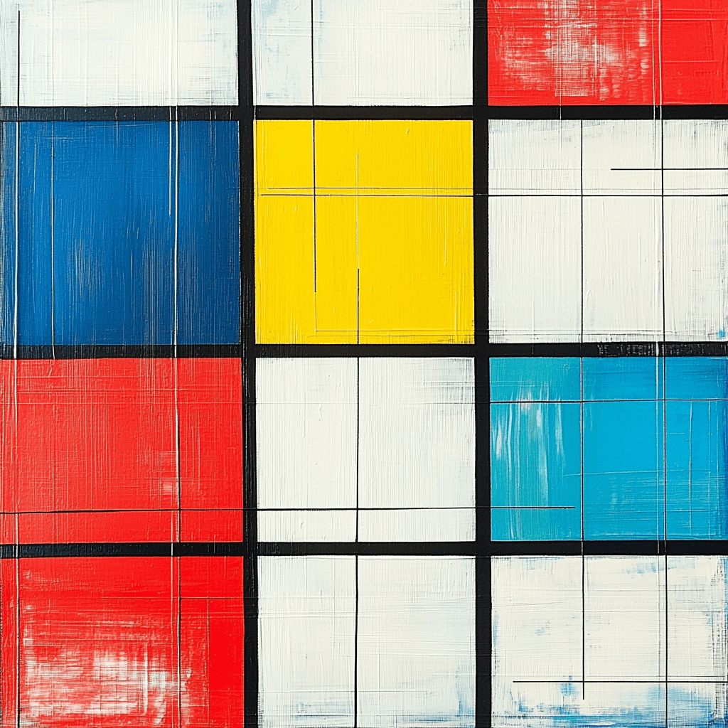 Piet Mondrian Inspired Bold Shapes Of Emotion Paint By Color