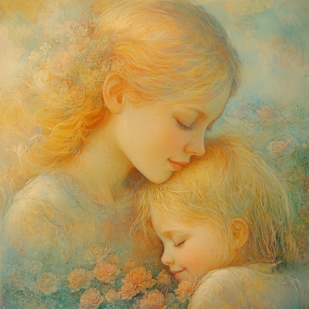 A Mother's Caress Painting Number Kit