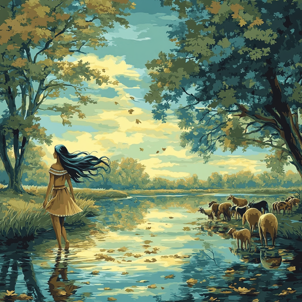 Pocahontas River Reflection Walk DIY paint by numbers