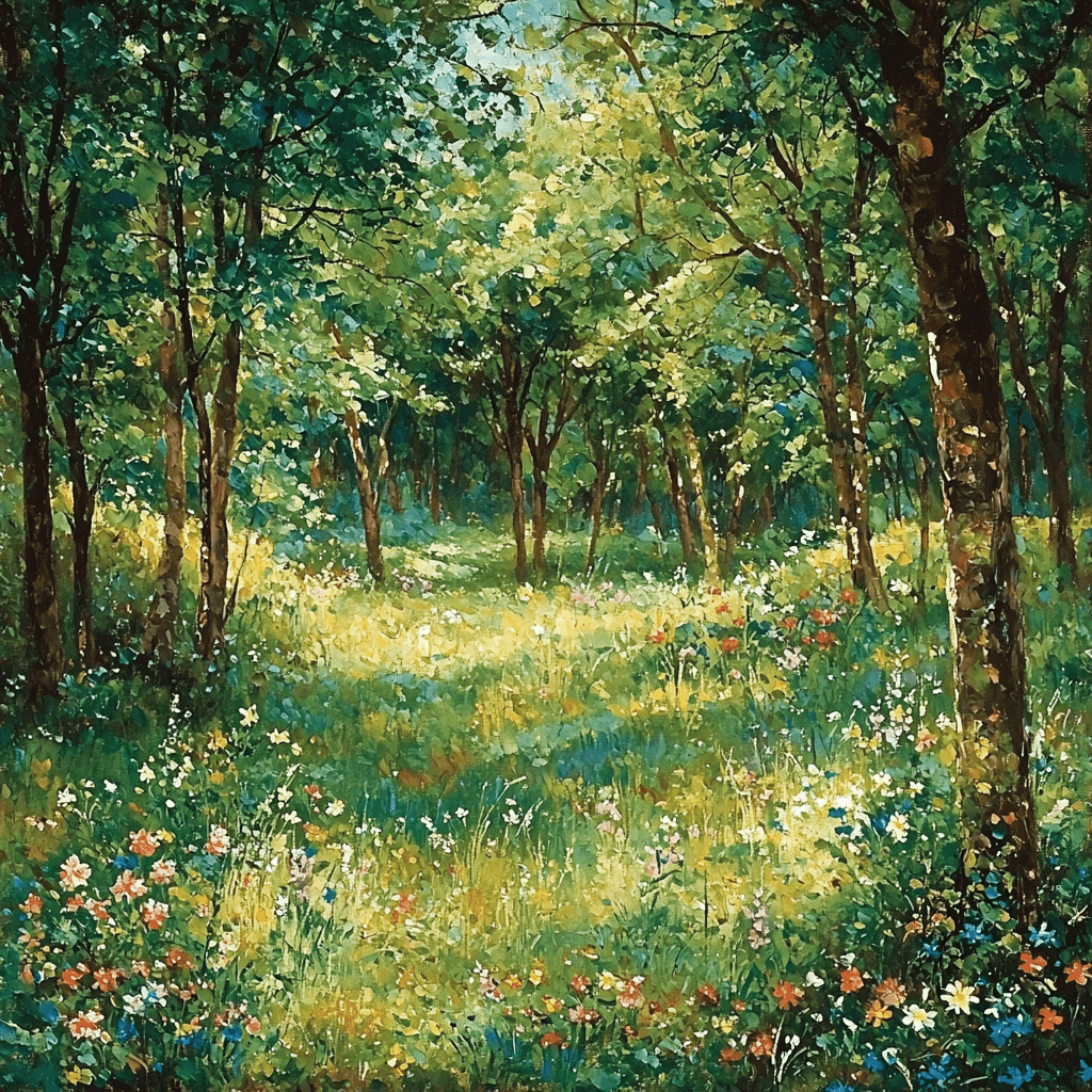 Claude Monet Inspired Whimsical Forest Dream DIY Paint By Numbers