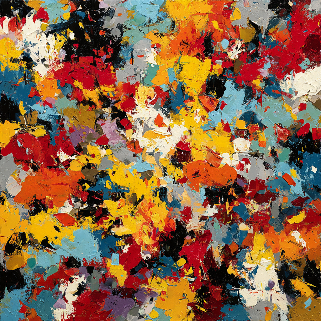 Jackson Pollock Inspired Festival Energy DIY paint by numbers