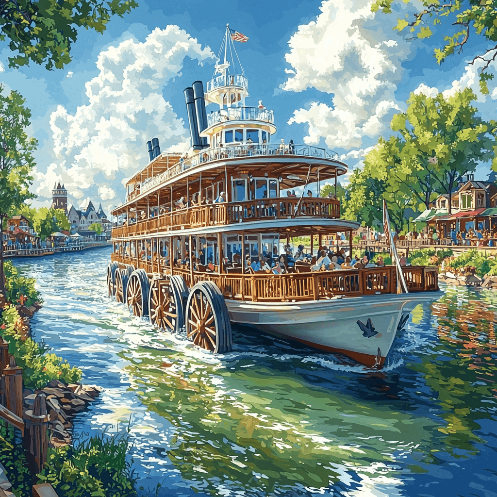 Paddle Wheel Riverboat Cruise Paint By Numbers
