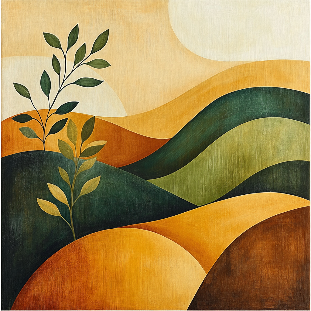 Paul Klee Inspired Nature's Echoes Number Painting