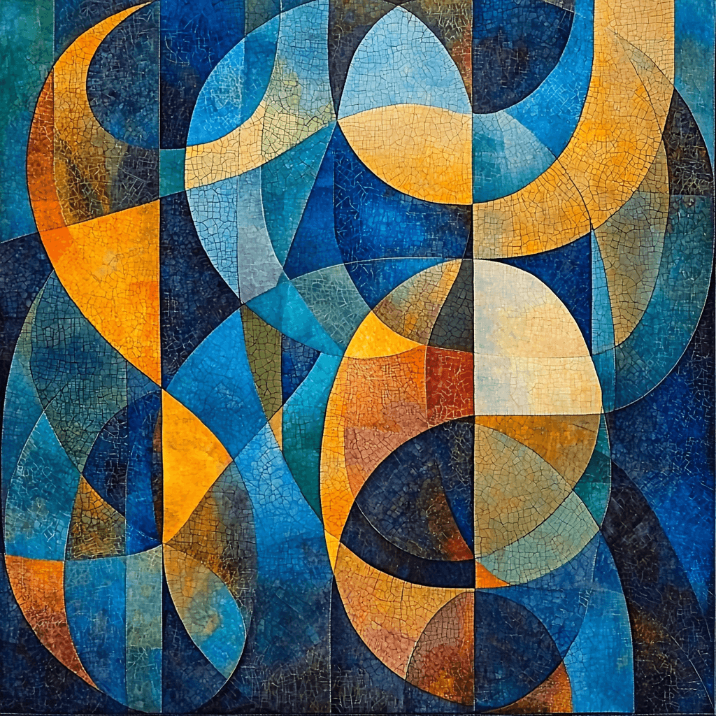 Paul Klee Inspired Harmonic Geometries Number Painting