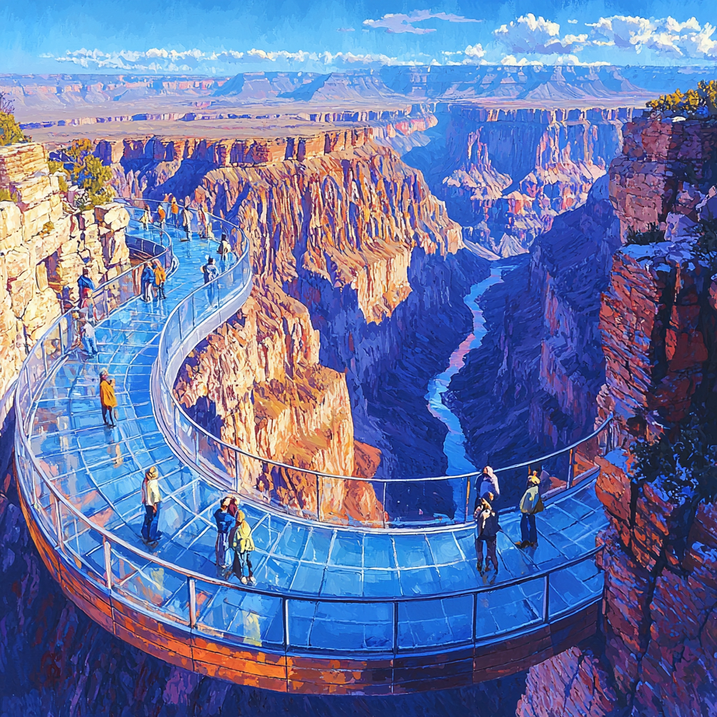 The Grand Canyon Skywalk Paint By Numbers Art