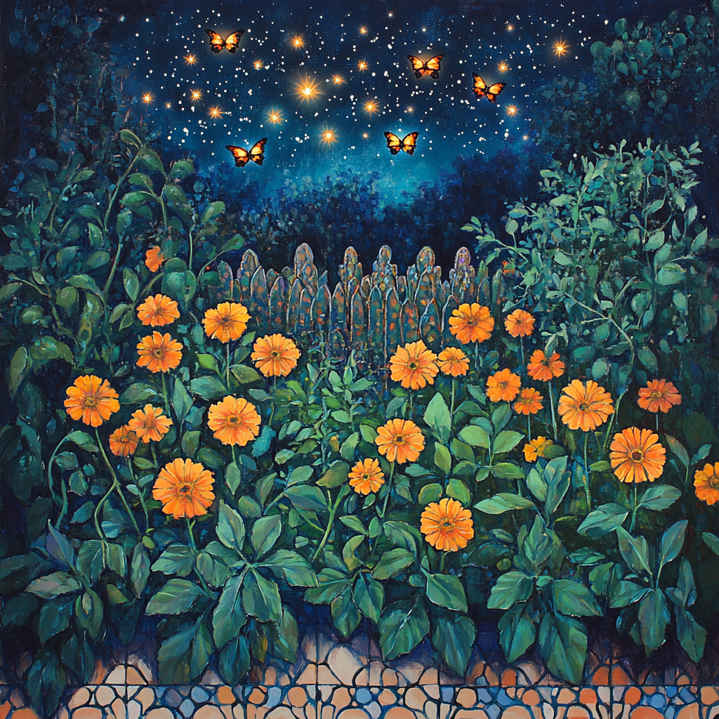 Frida Kahlo Inspired Luminous Monarch Garden DIY paint by numbers