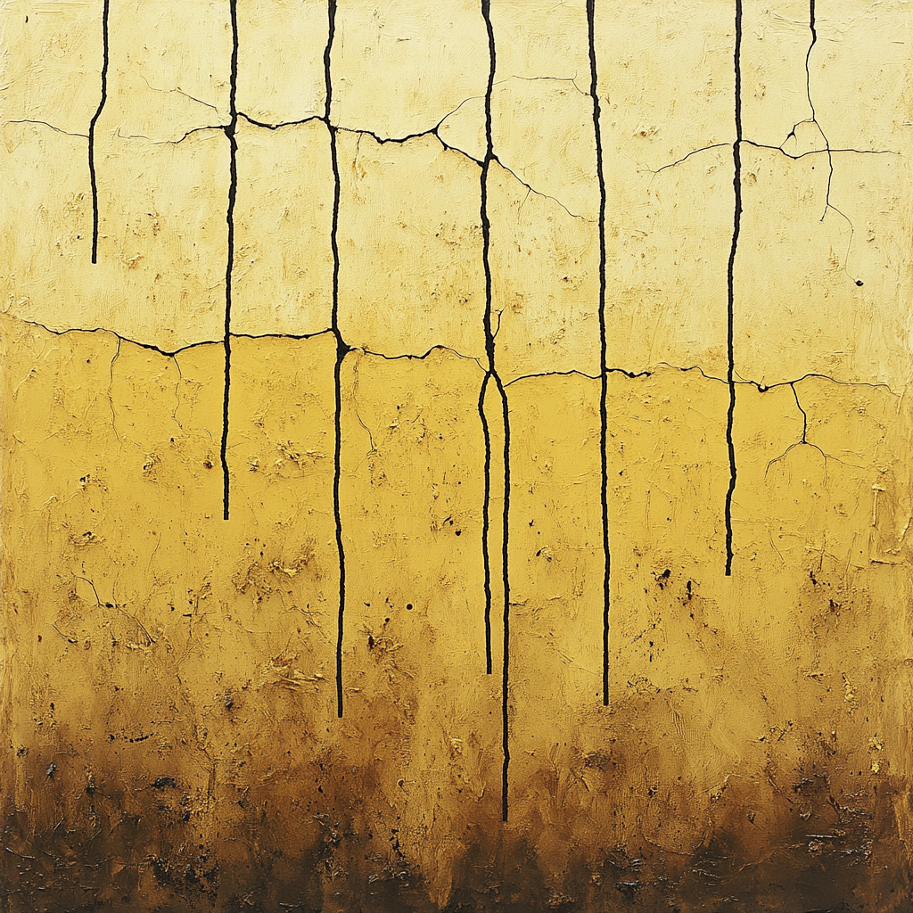 Jackson Pollock Inspired Tectonic Rhythm Of Ochres Painting by numbers kit