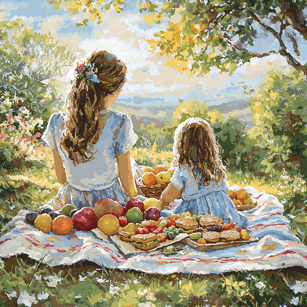 A Picnic Under The Sun Paint By Color