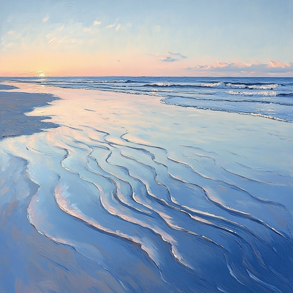 Edgar Degas Inspired Twilight Tide Patterns paint by color