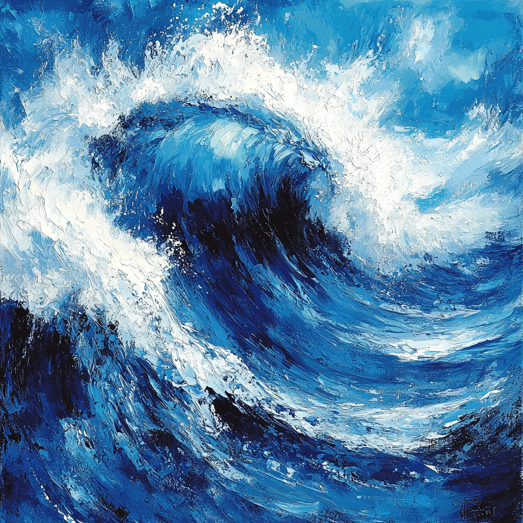 Michelangelo Inspired Eternal Ocean Number Painting