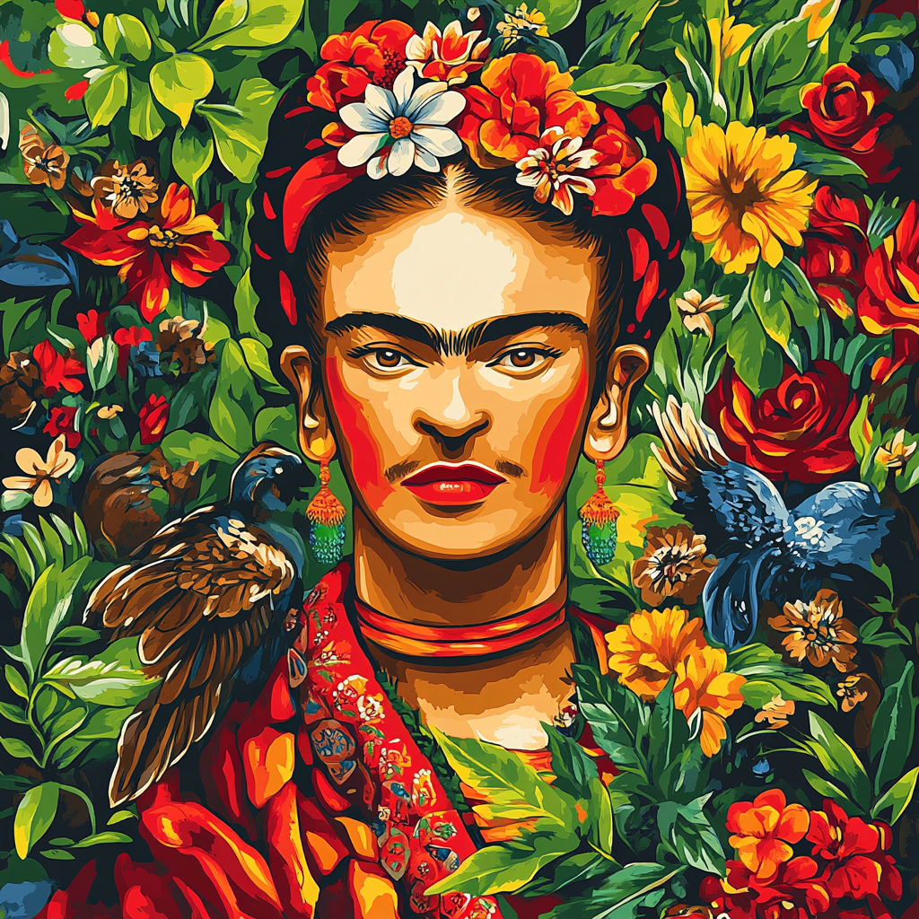 Frida Kahlo Inspired Mythical Self Portrait Paint by numbers kits