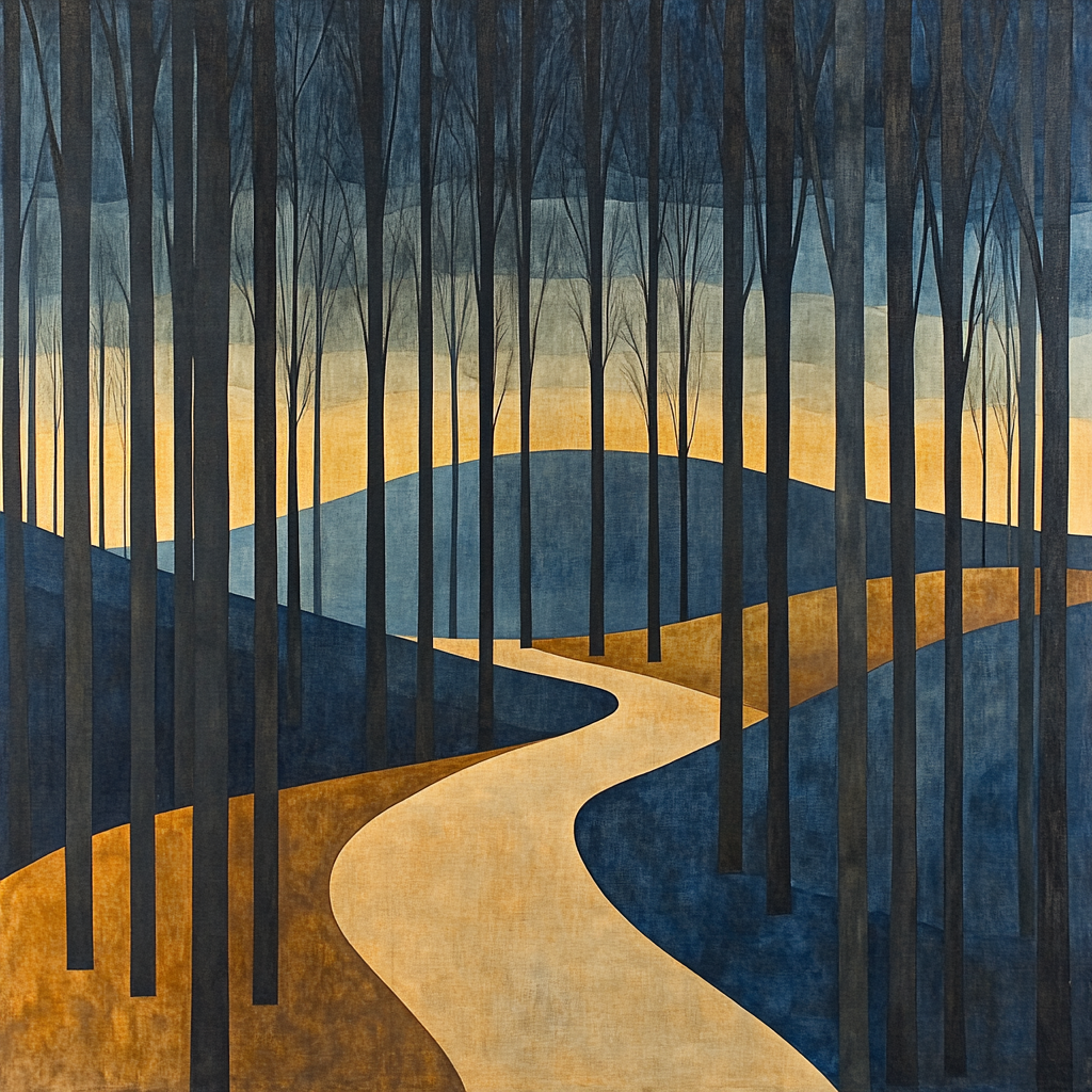 Paul Cézanne Inspired Orchard Path Abstract DIY paint by numbers