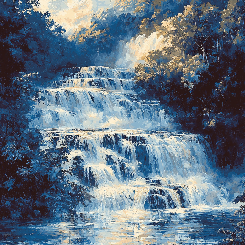 Michelangelo Inspired Ethereal Cascade Painting Number Kit