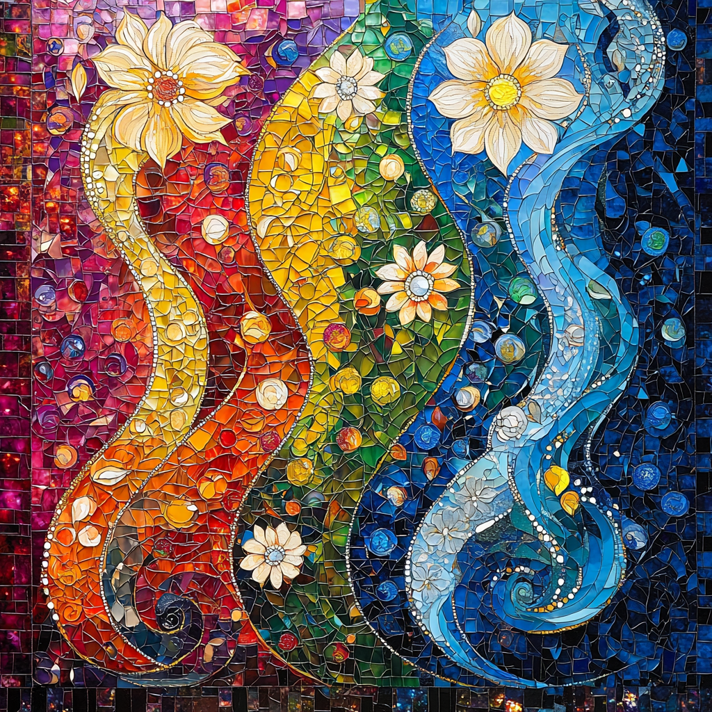 Gustav Klimt Inspired Essence Of The Elements Paint By Numbers Art