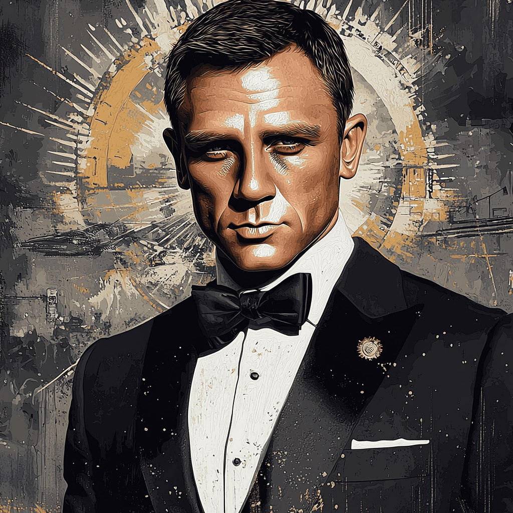 Daniel Craig: The James Bond's Daring Pursuit Painting By Numbers Kit