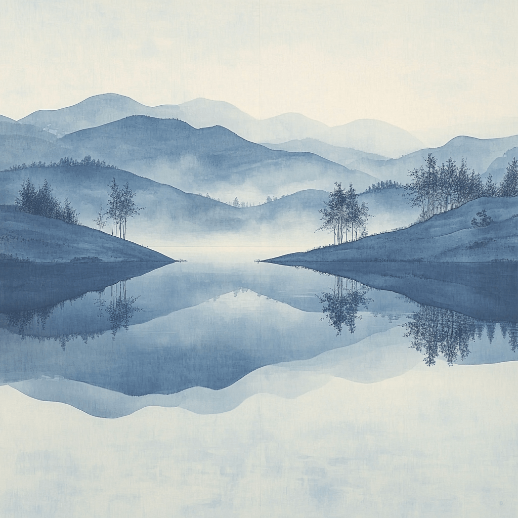 Zhao Mengfu Inspired Infinite Tranquility Numbered Painting Kits