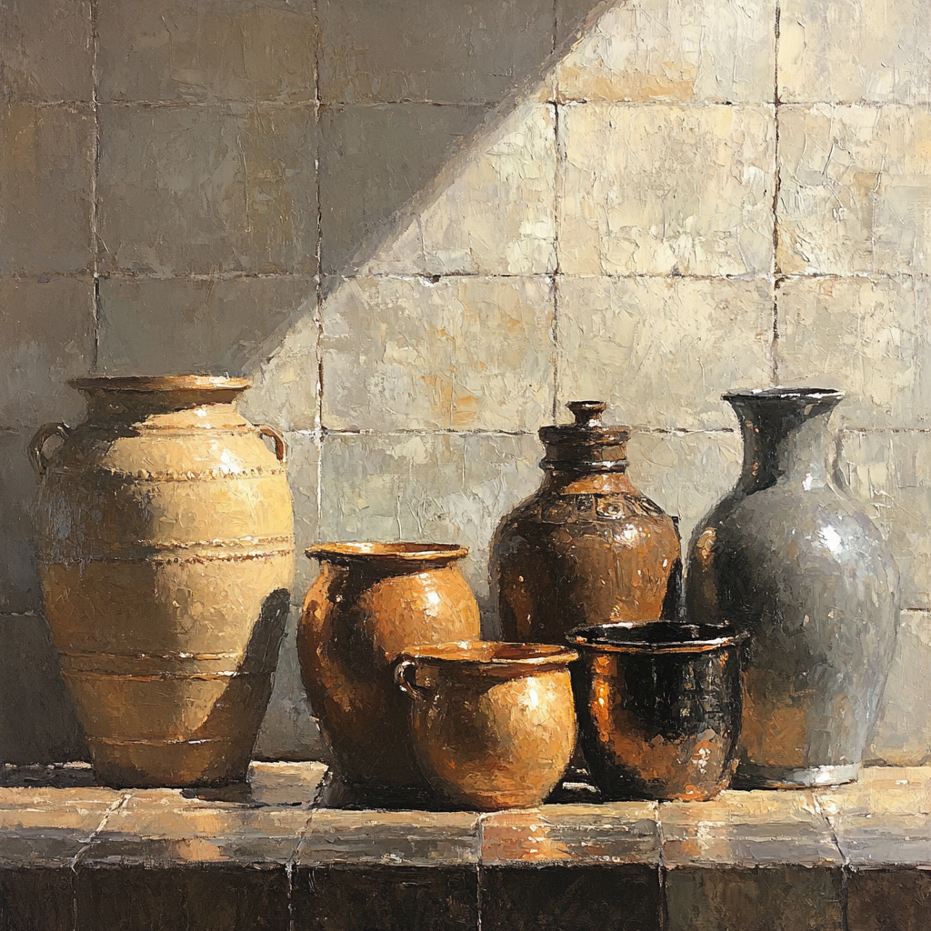 Diego Velázquez Inspired Silvery Gray Ceramic Composition Paint by numbers art