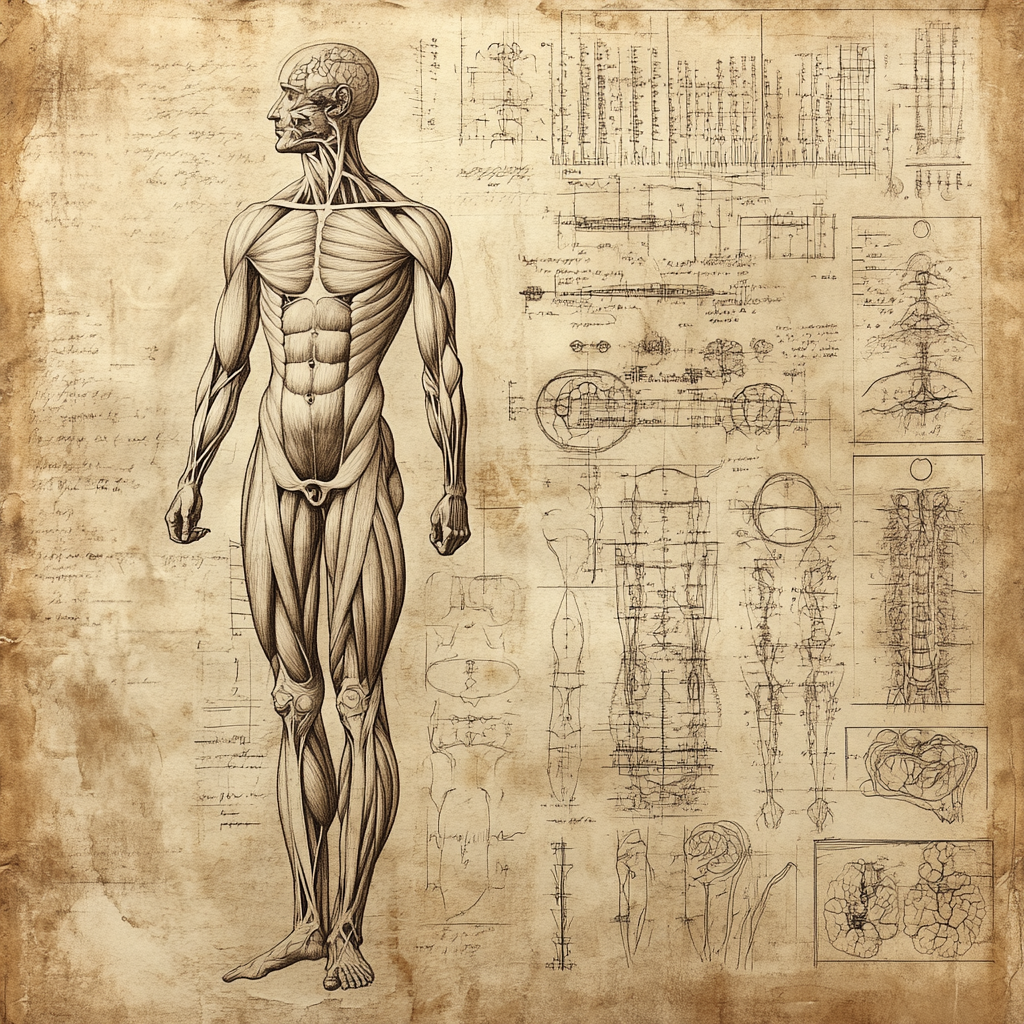 Leonardo Da Vinci Inspired Scientific Study paint by color